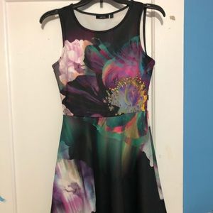 Trippy Flower Skater Dress